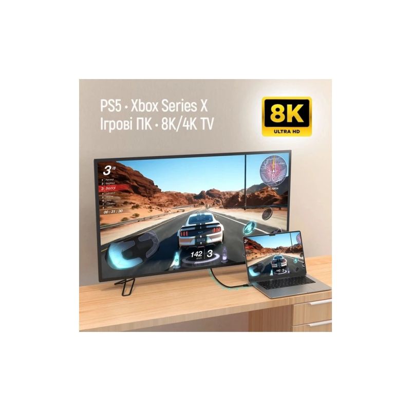 Кабель мультимедийный HDMI M to HDMI M 3.0m V2.1 8K black ColorWay (CW-CBHD089-BK)