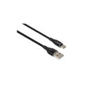 Дата кабель USB 2.0 AM to USB-C 0.3m cylindric nylon back Vinga (VCPDCTCCANB03BK)