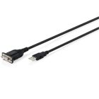 Кабель для передачі даних USB 2.0 AM to COM 1.8m DB9 RS232 FT232RNL black Digitus (DA-70172)