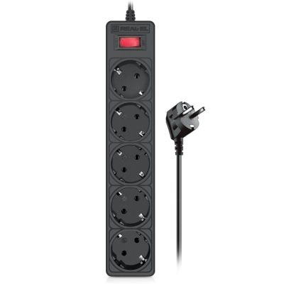 Мережевий фільтр живлення REAL-EL RS-Protect 505, 1.8m, black (EL122300044)