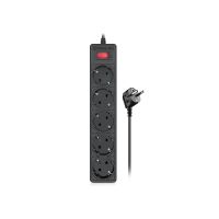 Сетевой фильтр питания REAL-EL RS-Protect 505, 1.8m, black (EL122300044)