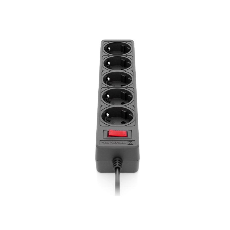 Сетевой фильтр питания REAL-EL RS-Protect 505, 5m, black (EL122300046)