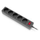 Сетевой фильтр питания REAL-EL RS-Protect 505, 5m, black (EL122300046)