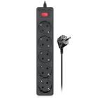 Мережевий фільтр живлення REAL-EL RS-Protect 505, 5m, black (EL122300046)
