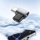 Перехідник USB-C F to USB-C M USB 4.0 40Gbps 240W 90° corner Essager (EOTG7-YH0G-P)