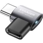 Перехідник USB-C F to USB-C M USB 4.0 40Gbps 240W 90° corner Essager (EOTG7-YH0G-P)