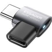 Перехідник USB-C F to USB-C M USB 4.0 40Gbps 240W 90° corner Essager (EOTG7-YH0G-P)
