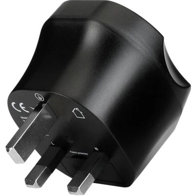 Переходник EU to UK 220V black Essager (ECTZH-YCC01-Z)