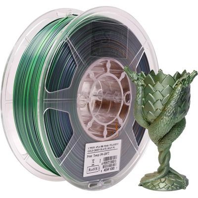 Пластик для 3D-принтера eSUN ePLA-Silk Mystic 1.75мм 1kg GoldGreenBlack (EPLA-SILKMYSTIC-P175JGB1)