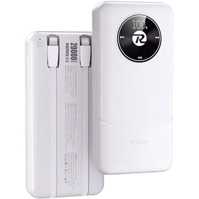 Батарея универсальная Remax 20000mAh, 22.5W, Black (RPP-38 / 45364 / White)