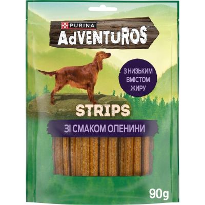 Лакомство для собак Purina AdVENTuROS Полоски со вкусом оленины 90 г (7613035516472)