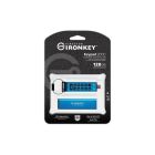 USB флеш накопитель Kingston 128GB IronKey Keypad 200 Type-C Encrypted Blue USB 3.2 (IKKP200C/128GB)