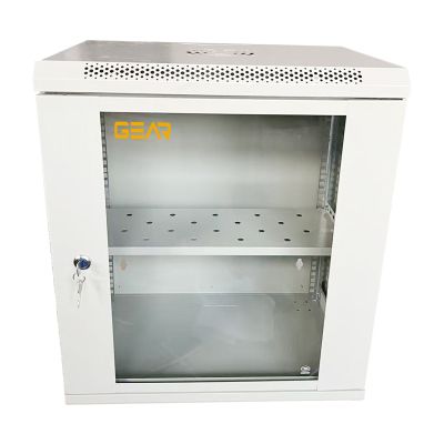 Шкаф настенный GEAR 12U 19" 530x400x600 мм, + полка 19", grey (GWMSN-12U-530-400G)