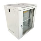 Шкаф настенный GEAR 12U 19" 600x450x650 мм, + полка 19", grey (GWMSN-12U-600-450G)