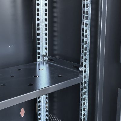 Шафа настінна GEAR 15U 19" 600x600x750 мм, + полка 19", black (GWMSN-15U-600-600)