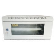 Шафа настінна GEAR 4U 19" 600x450x280 мм, + полка 19", grey (GWMSN-4U-600-450G)