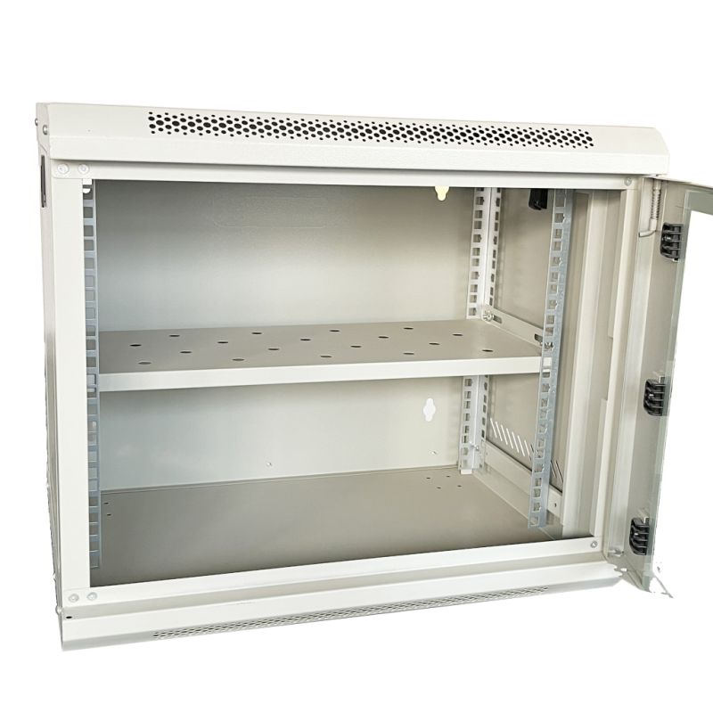 Шкаф настенный GEAR 9U 19" 600x600x450 мм, + полка 19", grey (GWMSN-9U-600-600G)