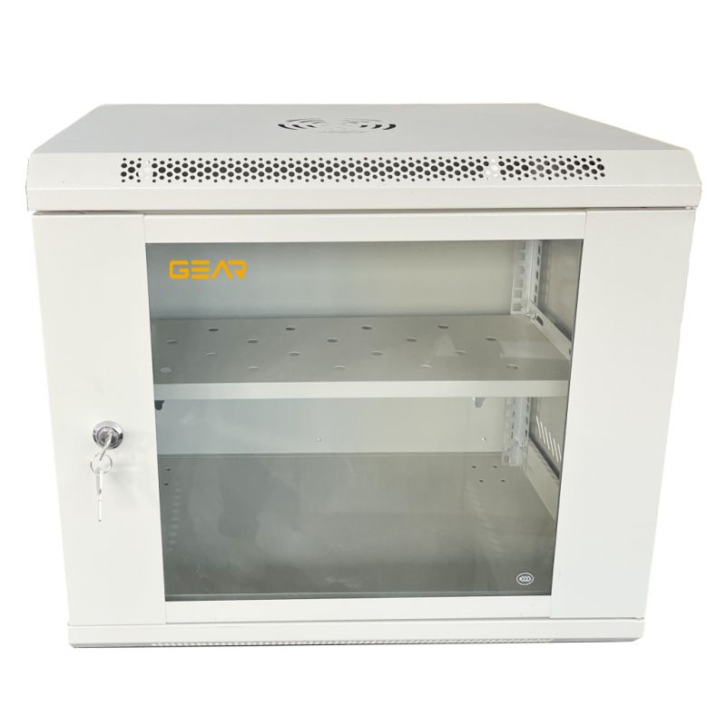 Шкаф настенный GEAR 9U 19" 600x600x450 мм, + полка 19", grey (GWMSN-9U-600-600G)