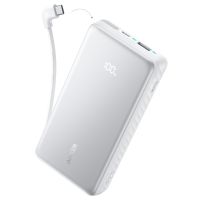 Батарея универсальная Anker 20000mAh 22.5W Built-In USB-C Cable White (A110EH21)
