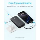 Батарея универсальная Anker 20000mAh 22.5W Built-In USB-C Cable Black (A110EH11)