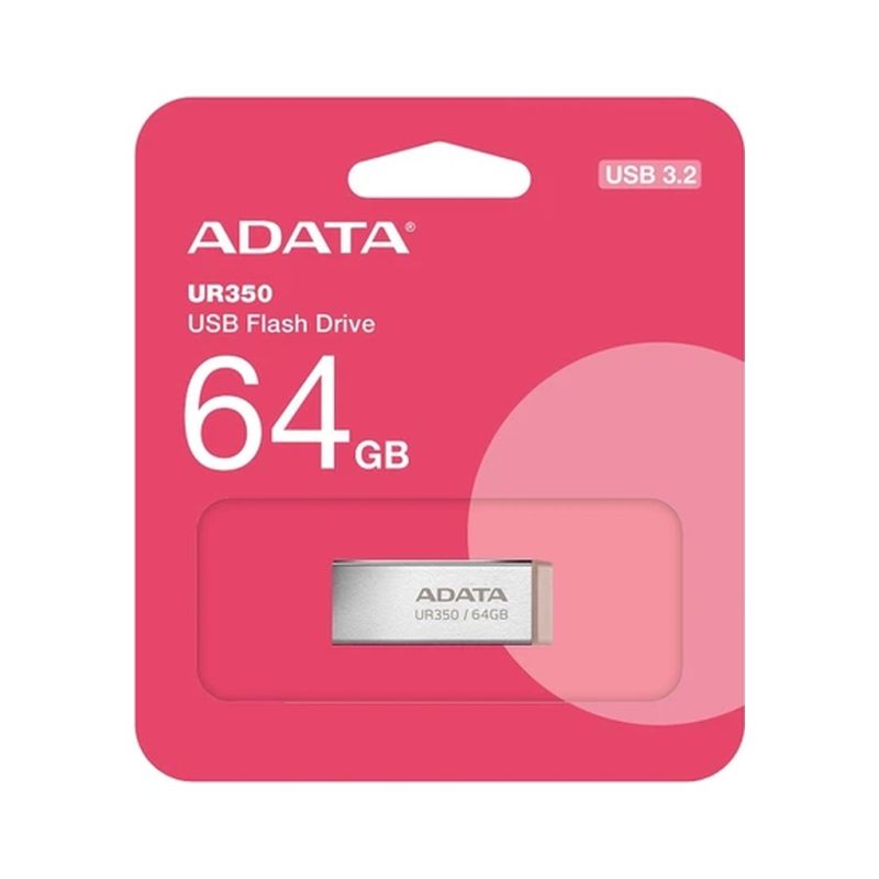 USB флеш накопичувач ADATA 64GB UR 350 Silver/Beige USB 3.2 (UR350-64G-RSR/BG)