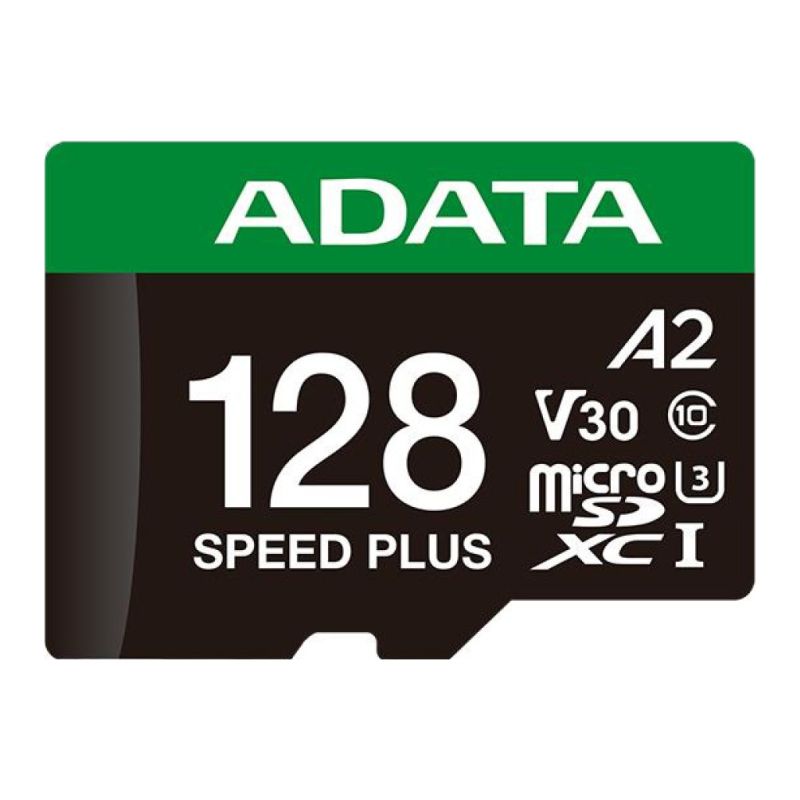Карта пам'яті ADATA 128GB microSD class 10 UHS-I U3 V30 A2 Speed Plus (UD128GUI3V30A2SP-RA1)