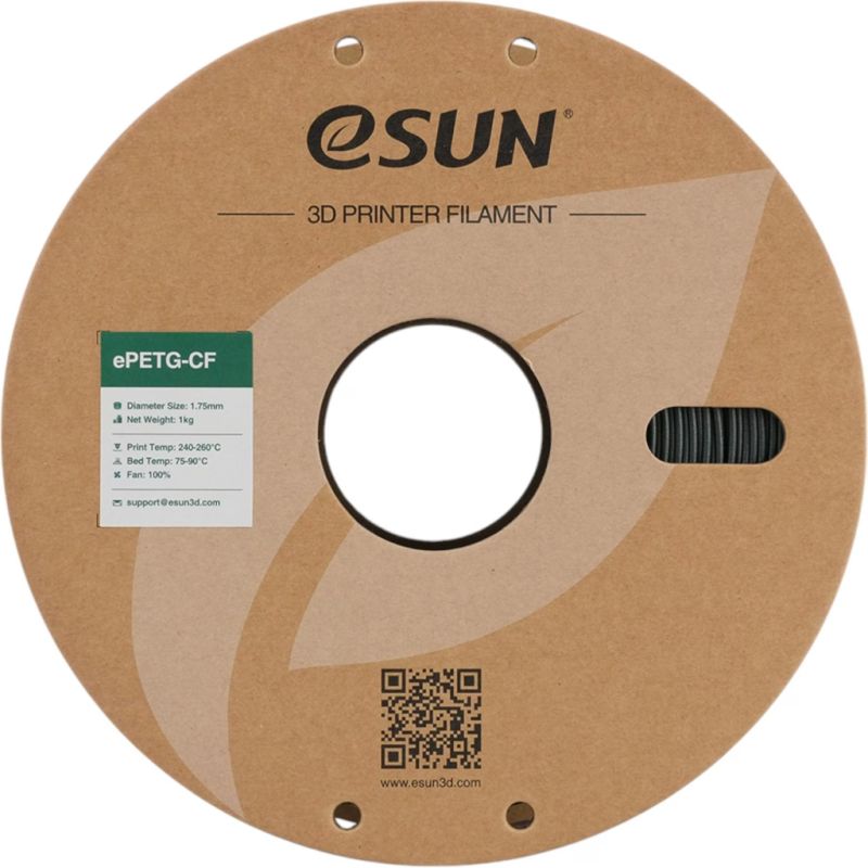 Пластик для 3D-принтера eSUN ePETG-CF 1,75mm 1kg BLACKISH GREEN (EPETG-CF-P175BG1)