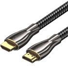 Кабель мультимедійний HDMI M to HDMI M 0.5m V2.0 4K60Hz braided zinc alloy black Vention (ALMBD)
