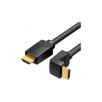 Кабель мультимедийный HDMI M to HDMI M 1.0m V2.0 4K60Hz 90° corner PVC black Vention (AARBF)