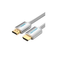 Кабель мультимедийный HDMI M to HDMI M 5.0m V2.1 4K60Hz braided aluminum alloy gray Vention (AABIJ)