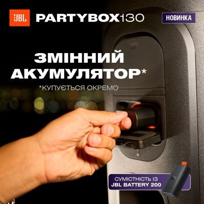 Акустична система JBL PartyBox 130 White (JBLPB130WHTEP)