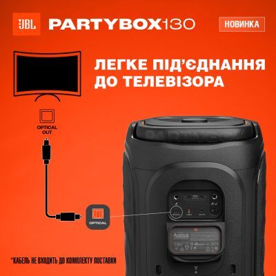Акустична система JBL PartyBox 130 White (JBLPB130WHTEP)