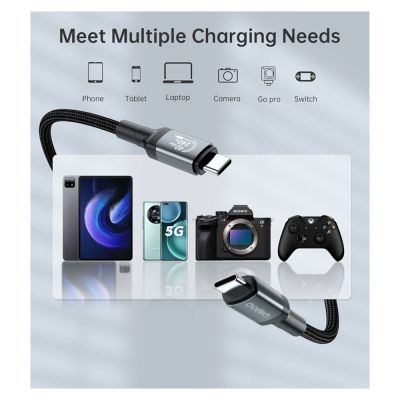 Дата кабель USB-C to USB-C 2.0m USB4 Gen 3 240W 8K Choetech (XCC-1042)