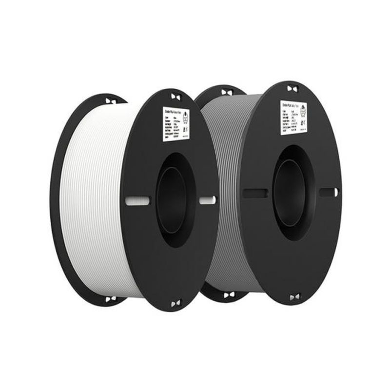 Пластик для 3D-принтера Creality Ender PLA 1.75мм, 2x1кг, white+grey (3301010365)
