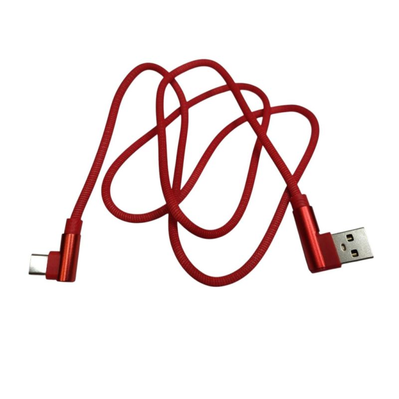 Дата кабель USB 2.0 AM to USB-C 1.0m 2.4A 90° corner red XoKo (XK-CTC-001-RD)