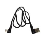 Дата кабель USB 2.0 AM to USB-C 1.0m 2.4A 90° corner black XoKo (XK-CTC-001-BK)