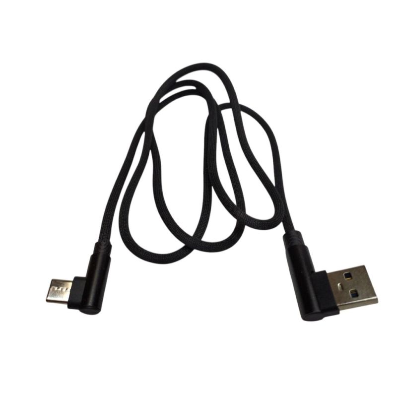 Дата кабель USB 2.0 AM to USB-C 1.0m 2.4A 90° corner black XoKo (XK-CTC-001-BK)