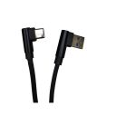 Дата кабель USB 2.0 AM to USB-C 1.0m 2.4A 90° corner black XoKo (XK-CTC-001-BK)