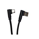 Дата кабель USB 2.0 AM to USB-C 1.0m 2.4A 90° corner black XoKo (XK-CTC-001-BK)