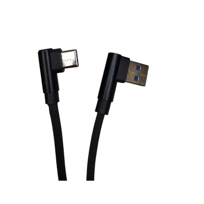 Дата кабель USB 2.0 AM to USB-C 1.0m 2.4A 90° corner black XoKo (XK-CTC-001-BK)