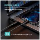 Дата кабель USB-C to Lightning 1.0m PD30W textured PVC black ColorWay (CW-CBPDCL094-BK)