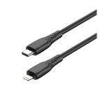 Дата кабель USB-C to Lightning 1.0m PD30W textured PVC black ColorWay (CW-CBPDCL094-BK)