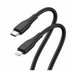 Дата кабель USB-C to Lightning 1.0m PD30W textured PVC black ColorWay (CW-CBPDCL094-BK)