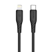 Дата кабель USB-C to Lightning 1.0m PD30W textured PVC black ColorWay (CW-CBPDCL094-BK)