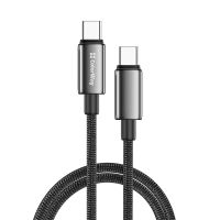 Дата кабель USB-C to USB-C 1.0m 5A 100W zinc alloy braided black ColorWay (CW-CBPDCC098-BK)