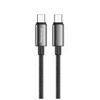 Дата кабель USB-C to USB-C 2.0m 5A 100W zinc alloy braided black ColorWay (CW-CBPDCC099-BK)