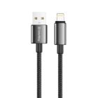 Дата кабель USB 2.0 AM to Lightning 1.0m 3A zinc alloy braided black ColorWay (CW-CBUL098-BK)