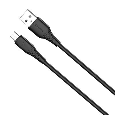 Дата кабель USB 2.0 AM to Micro 5P 1.0m 3A textured PVC black ColorWay (CW-CBUM094-BK)
