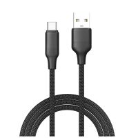 Дата кабель USB 2.0 AM to USB-C 2.0m 3A TPE embossed black ColorWay (CW-CBUC102-BK)