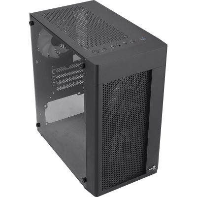 Корпус для ПК AeroCool Hexform-G-BK-v2 Black 600W (ACCX-PV38004.11)
